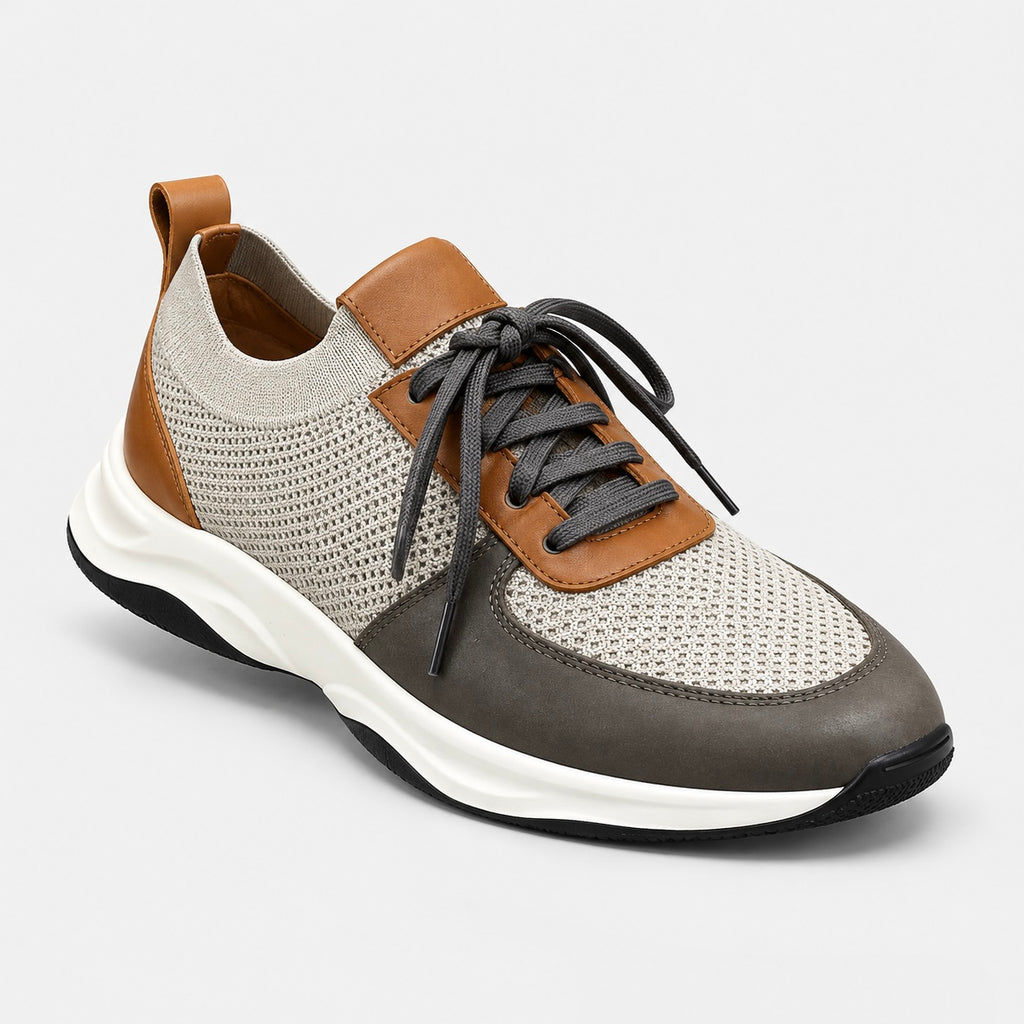 Sneaker Duo gris & camel