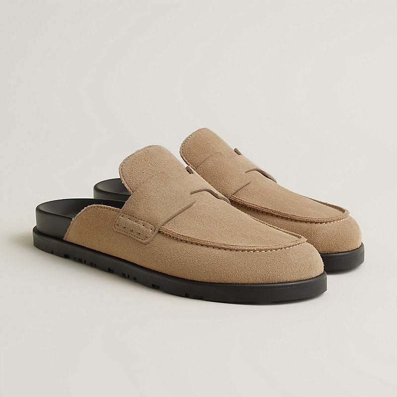 Babouche H marron (daim)