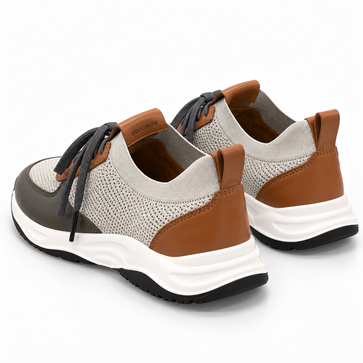 Sneaker Duo gris & camel