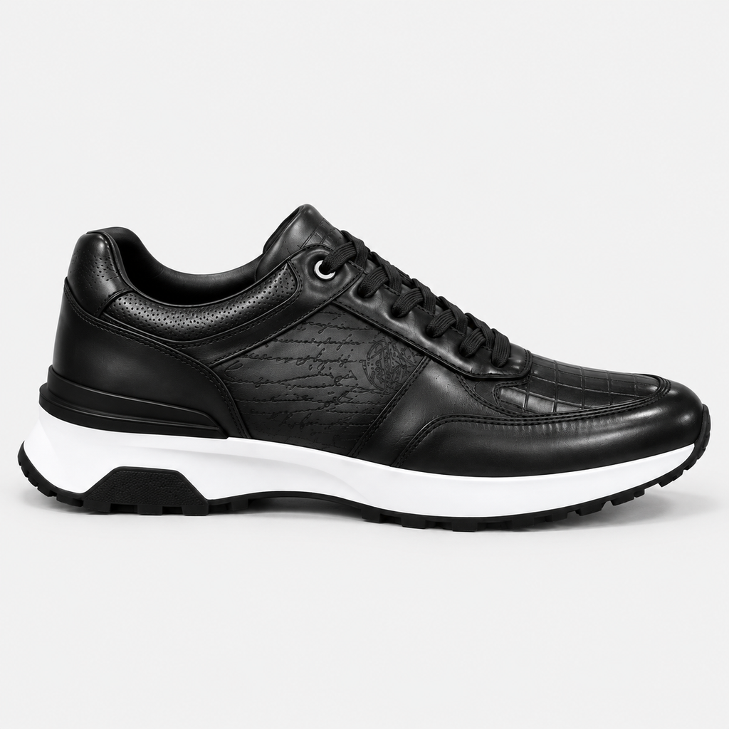 Sneaker Gris croco semelle blanche