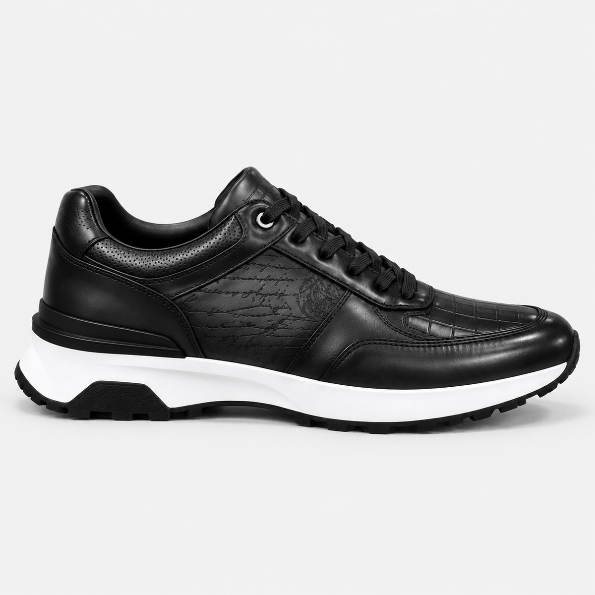 Sneaker Gris croco semelle blanche