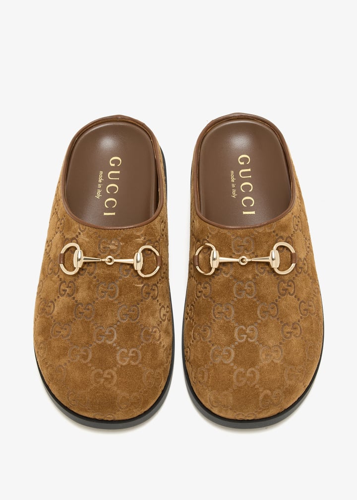 Babouche Gucci marron (daim)