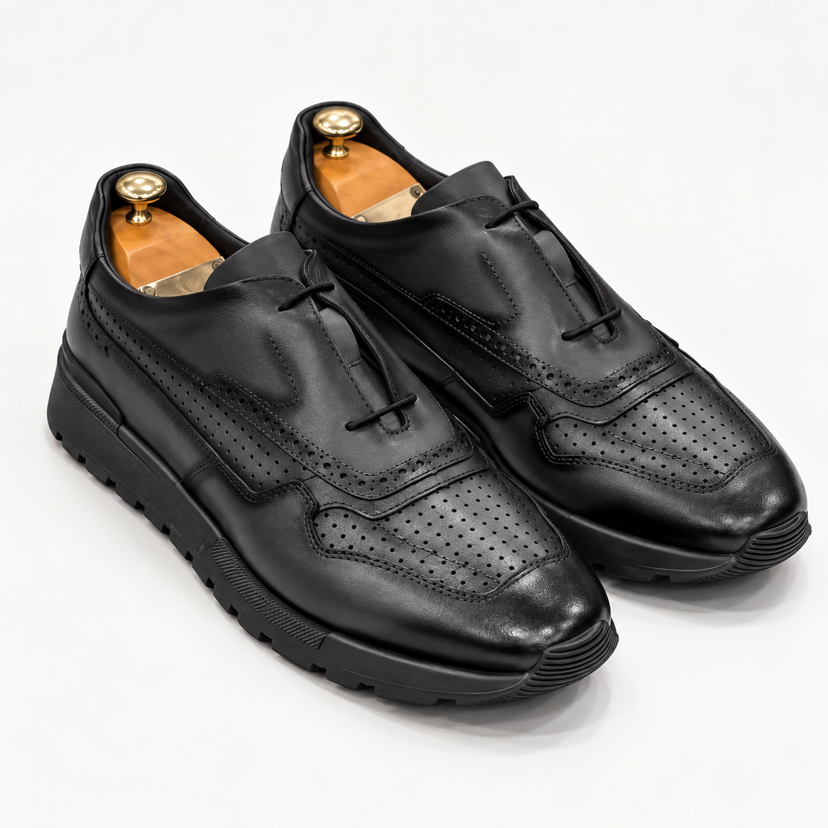 Sneaker Hansberg cuir gris