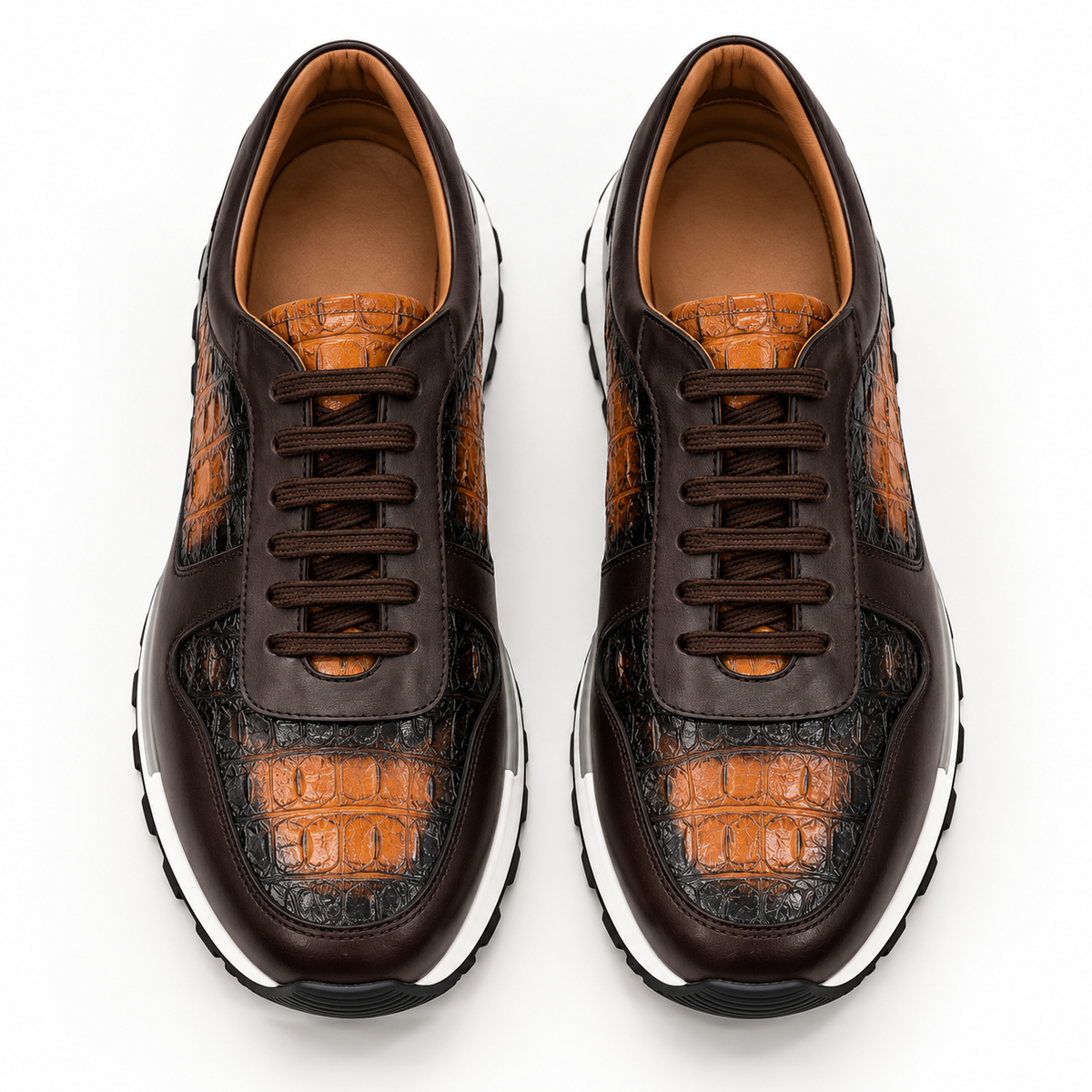 Sneaker hansberg marron croco
