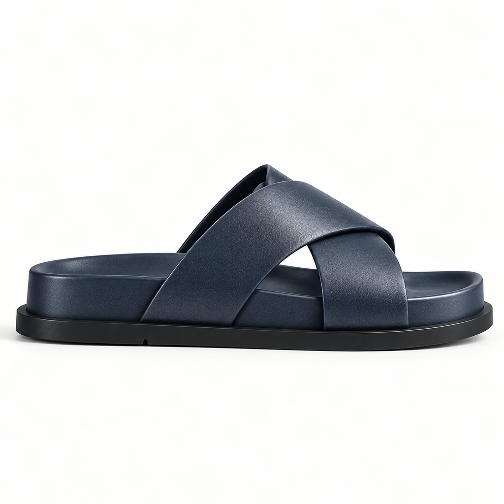 Sandale croisée marron