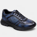 Sneaker Bleu croco semelle noire