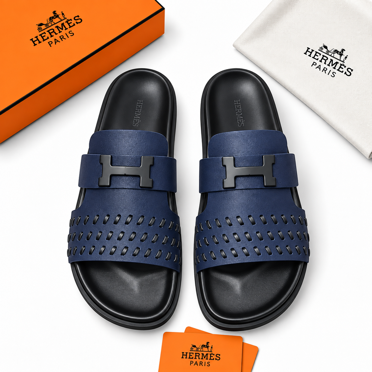Sandales H-Perforé (Bleu)