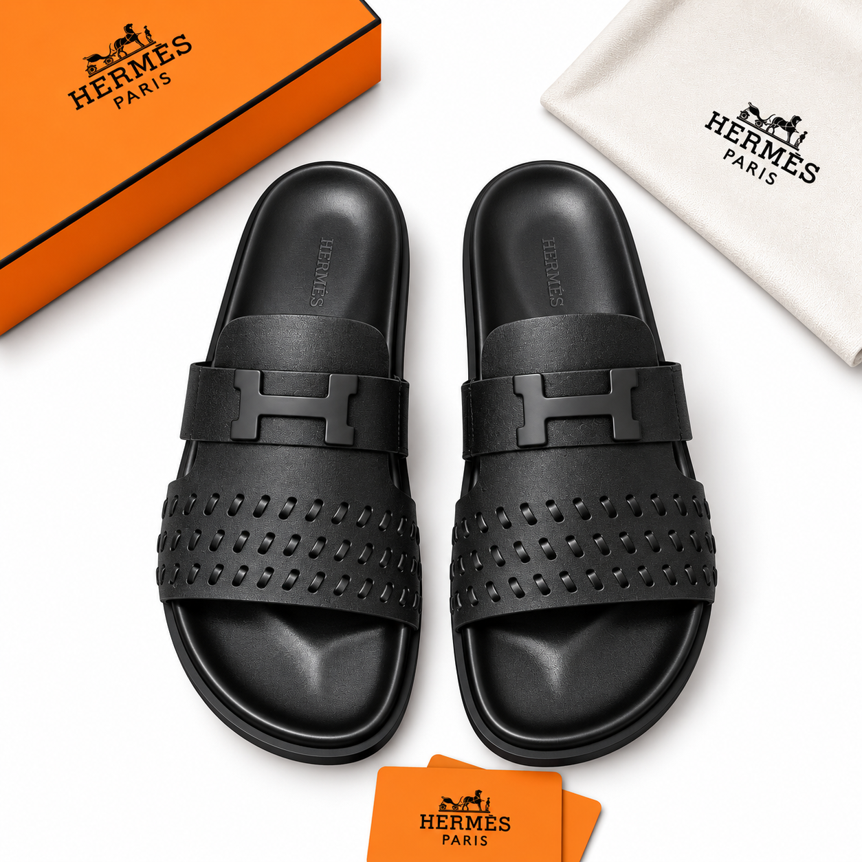 Sandales H-Perforé (Noir)
