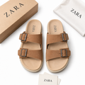 Sandales zara à boucle daim - Beige