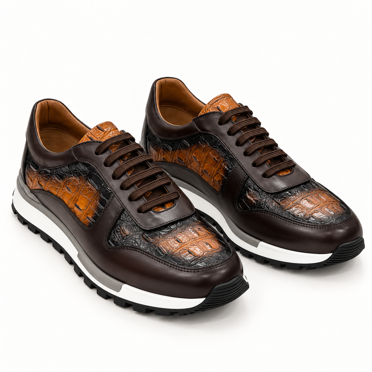 Sneaker hansberg marron croco