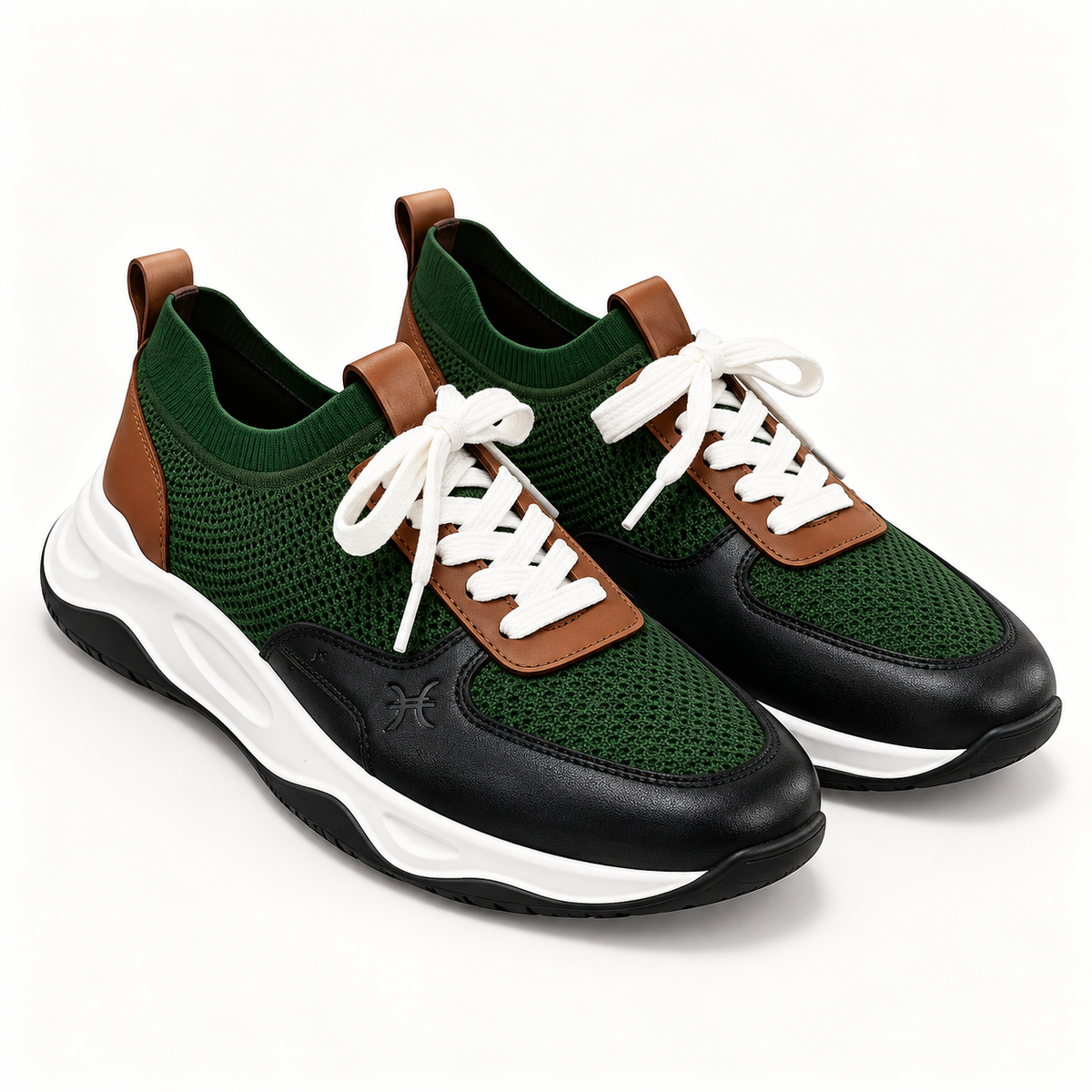 Sneaker Hansberg en maille vert