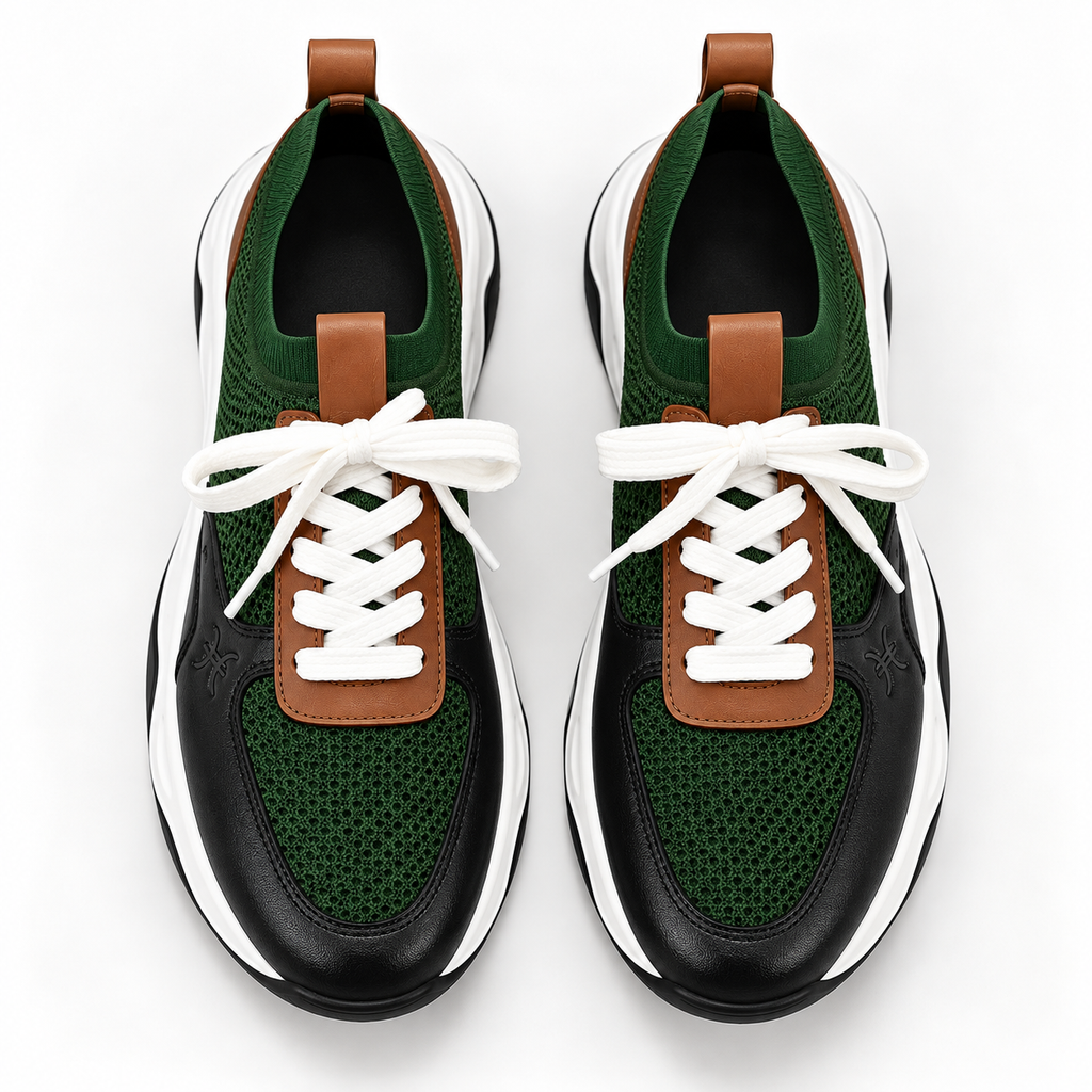 Sneaker Hansberg en maille vert