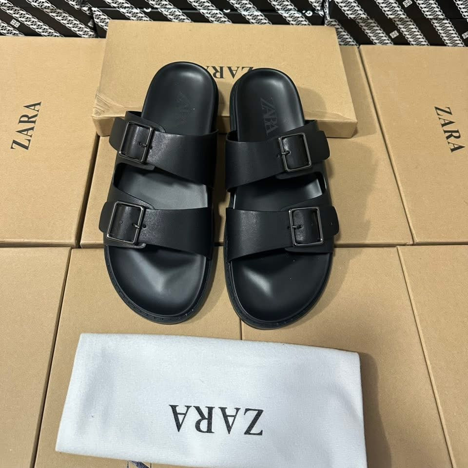 Mules Zara à Double Boucle (Noir)