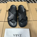 Mules Zara à Brides Croisées (Noir)