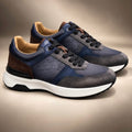 Sneaker Gris/bleu daim