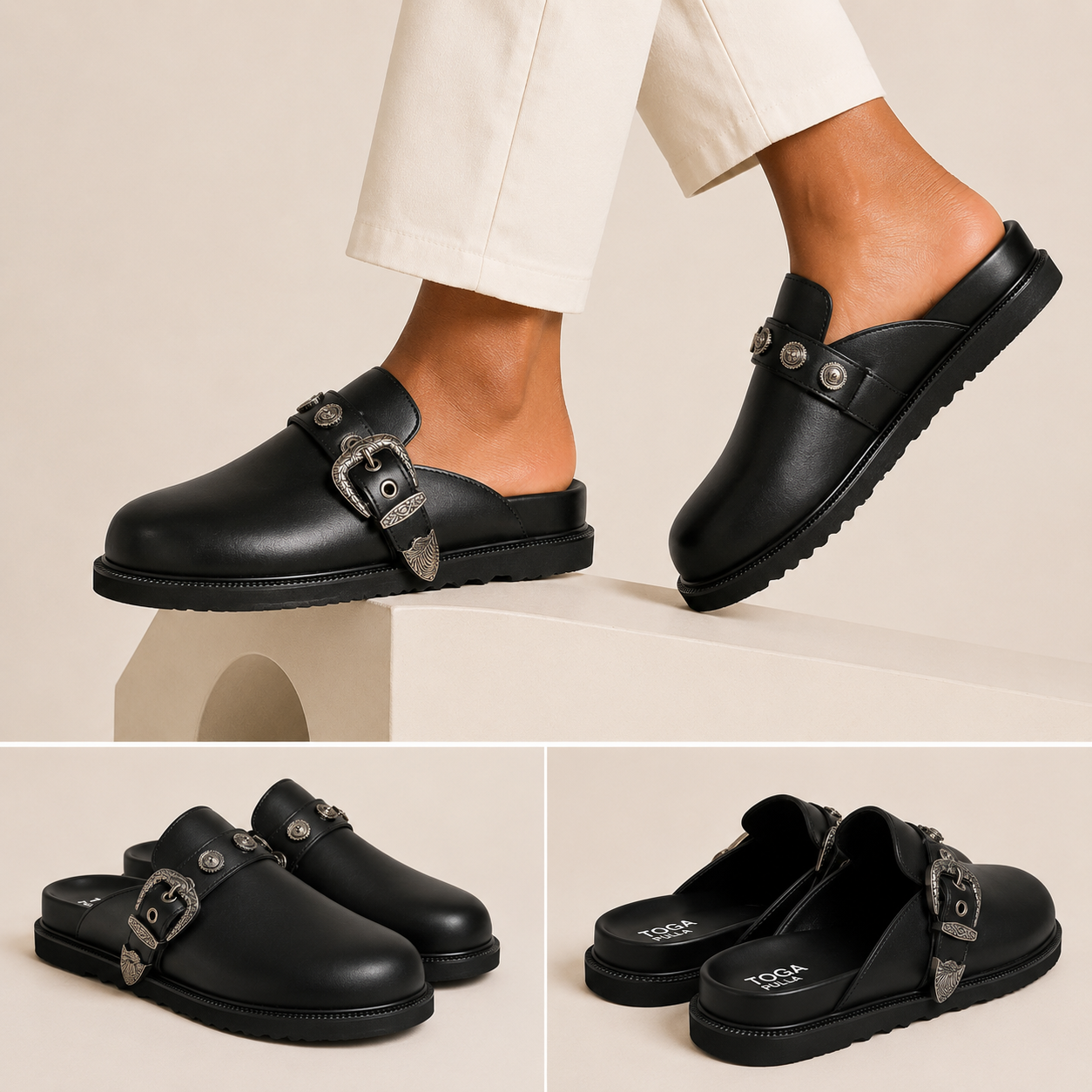 Babouche Toga F noir