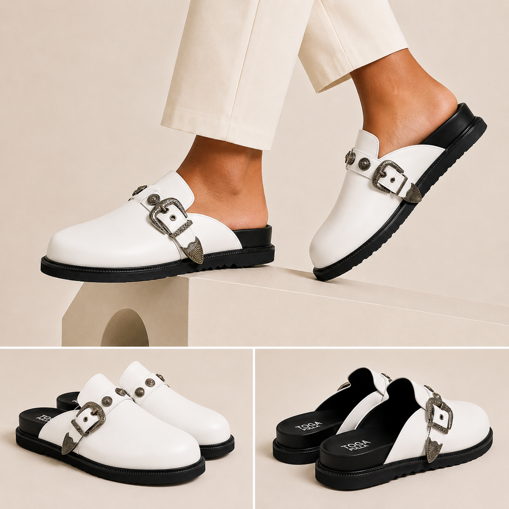 Babouche Toga F blanc