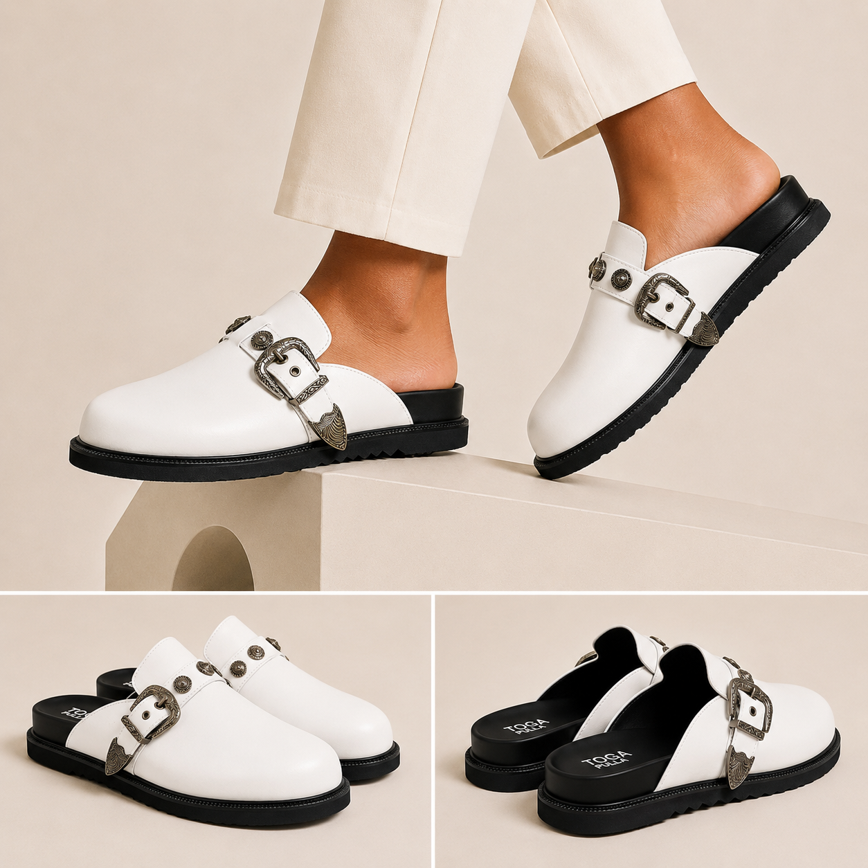 Babouche Toga F blanc