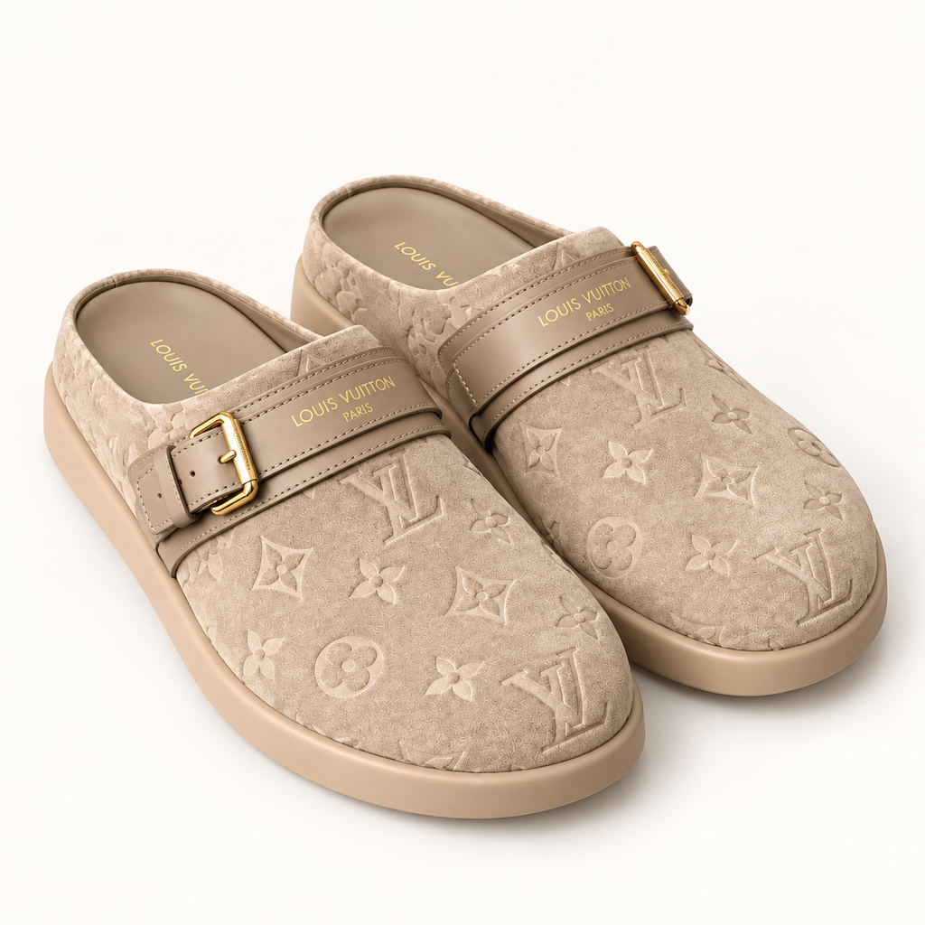 Mule daim beige