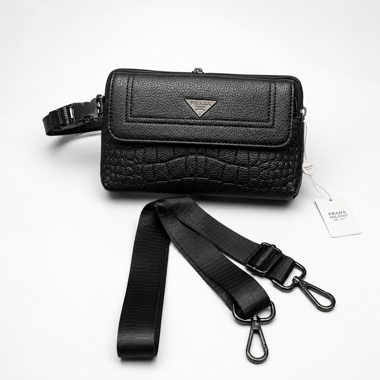 Sac bandoulière homme PRADA – Noir