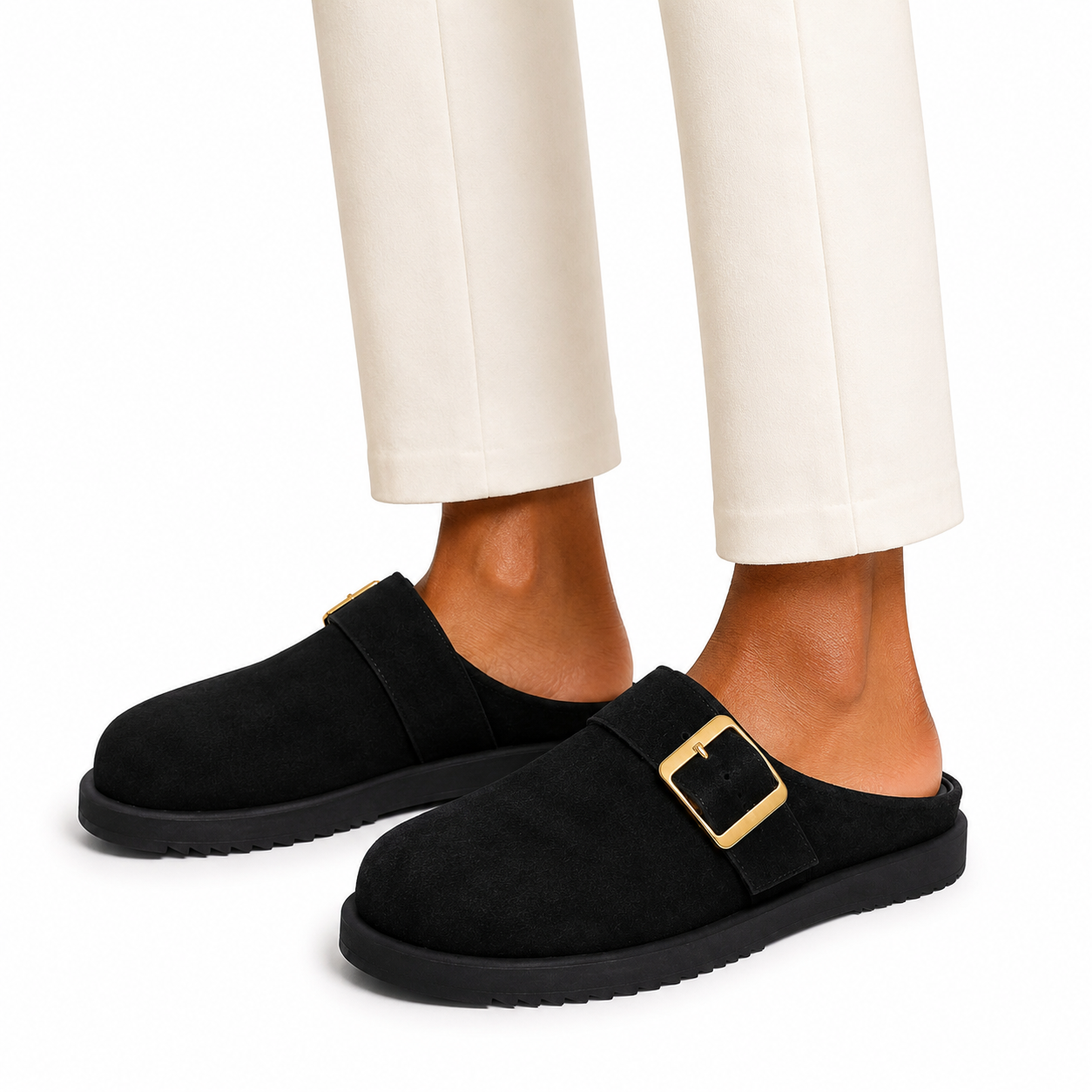 Babouche LV daim noir