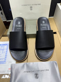 Claquettes Brunello Cucinelli (Noir & Beige)