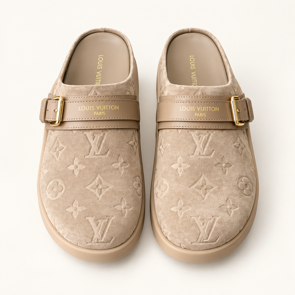 Mule daim beige