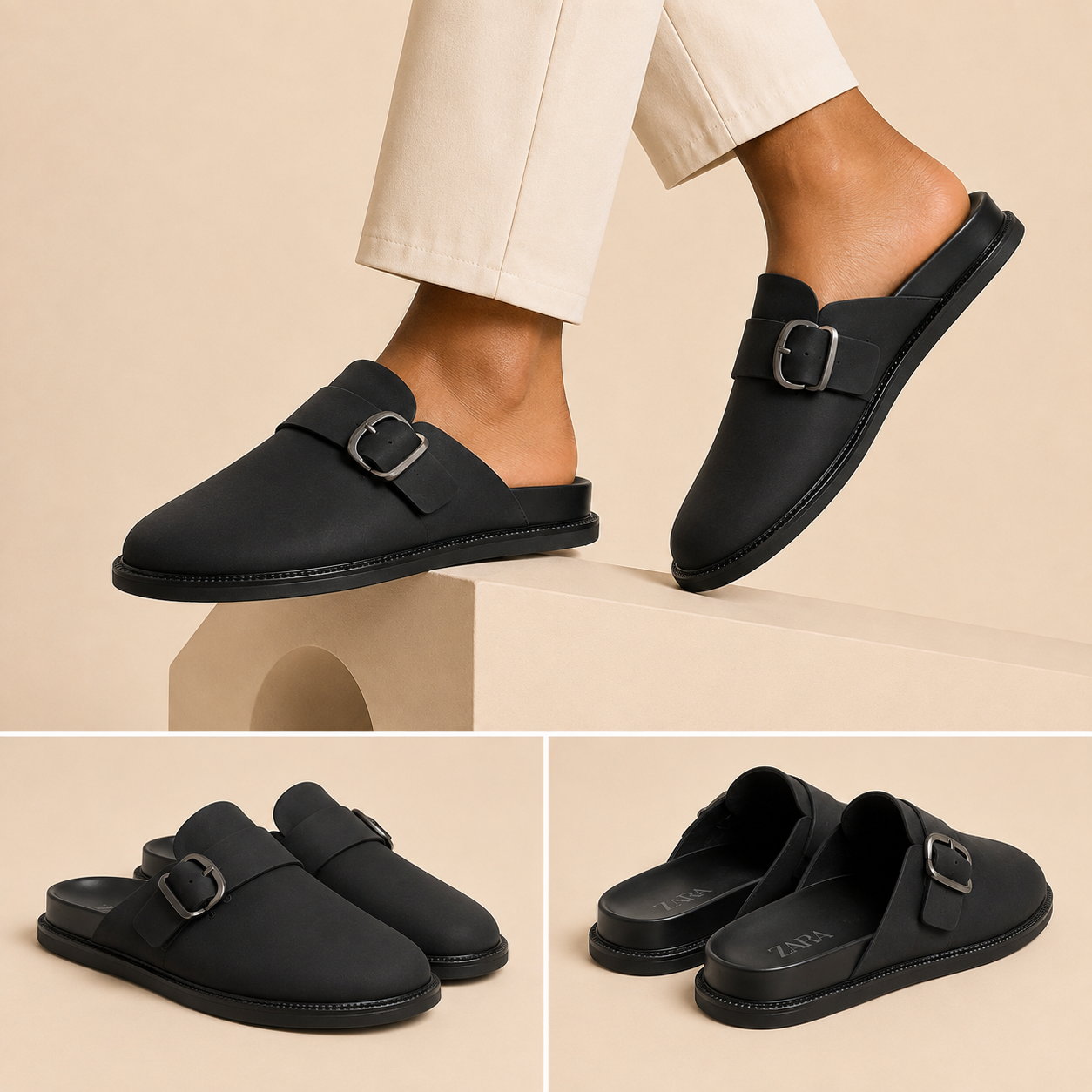 Babouche zara noir