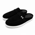 Babouche H daim noir