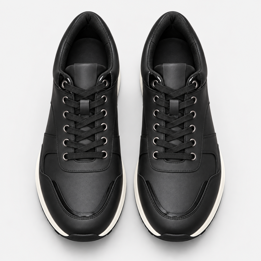 Sneaker zegna cuir noir