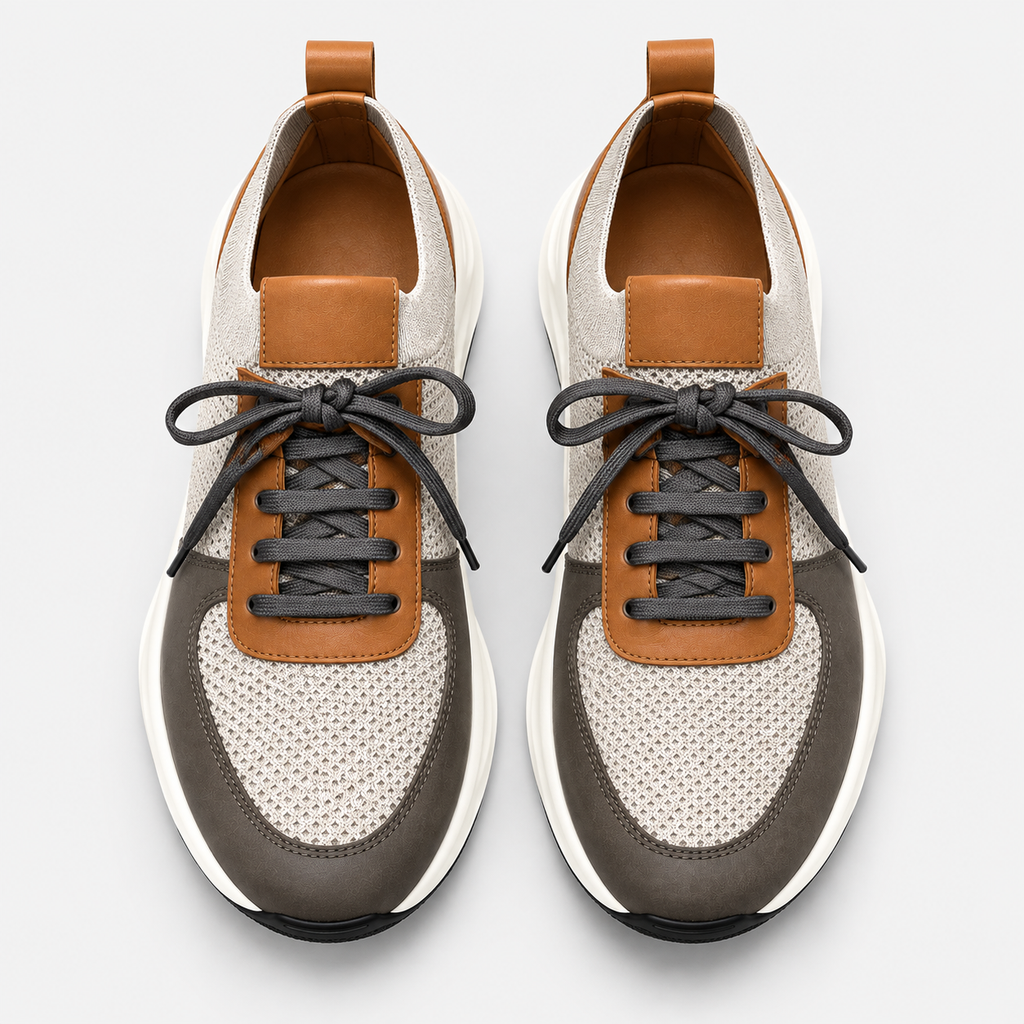 Sneaker Duo gris & camel