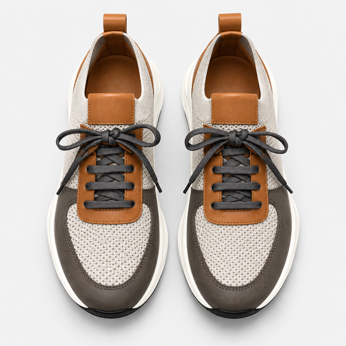 Sneaker Duo gris & camel