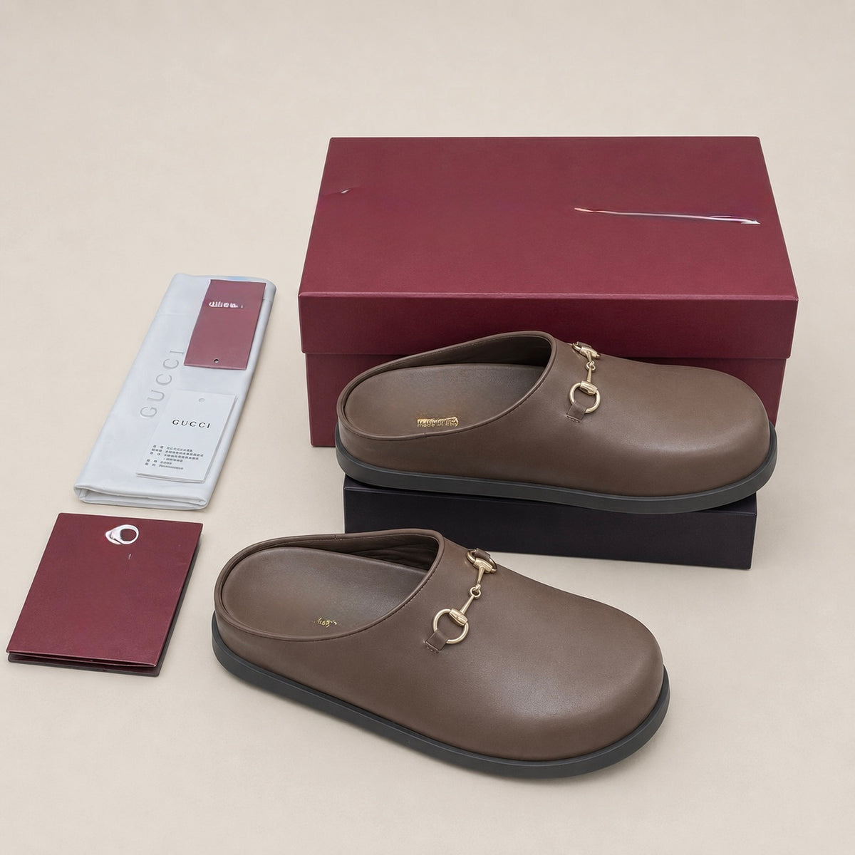 Babouche GC marron (lisse)
