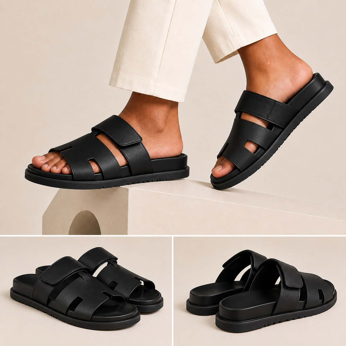 Sandales Hermes chype (noir)