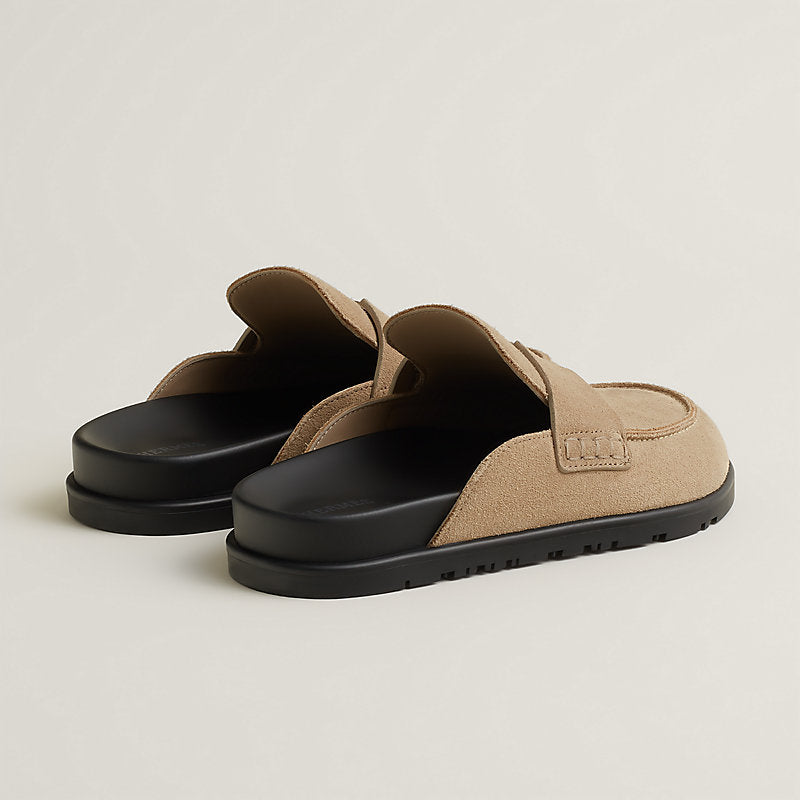 Babouche H marron (daim)
