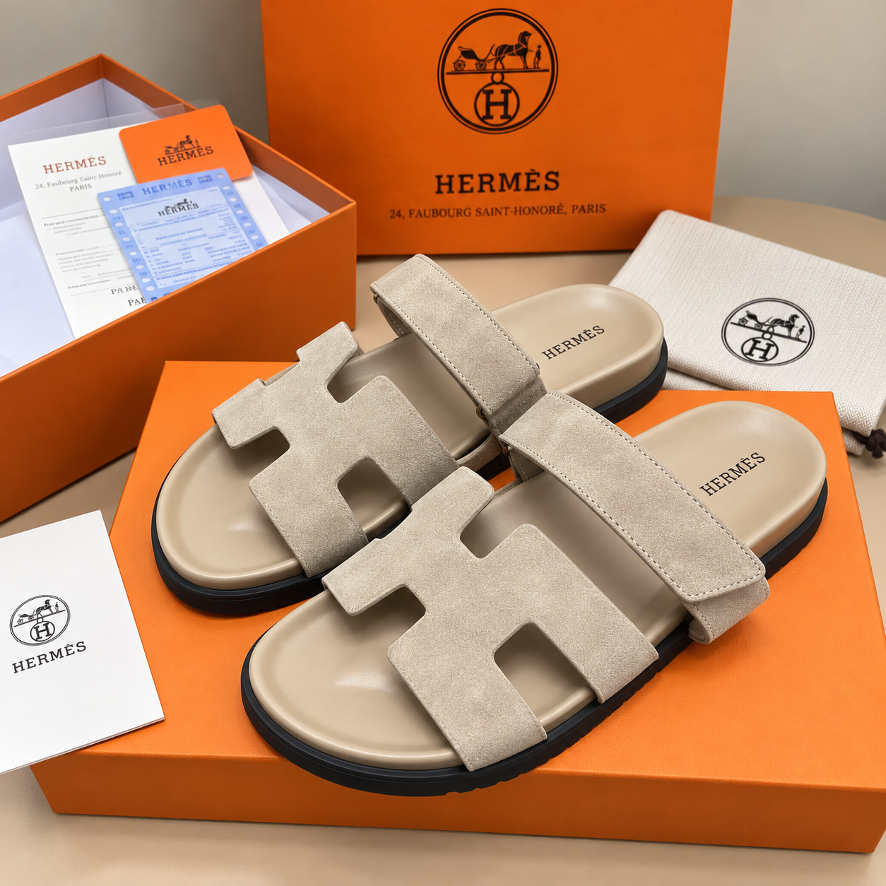 Sandales Hermes chype (beige)