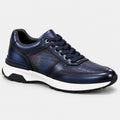 Sneaker Bleu croco semelle blanche