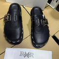 Mules / Sabots Cloutés en Cuir Noir "PA Mule" – Palm Angels