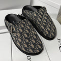 Mule Dior Aqua en Toile Jacquard Dior Oblique Noir & Beige